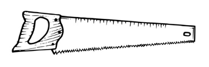 Sketch of a hand saw