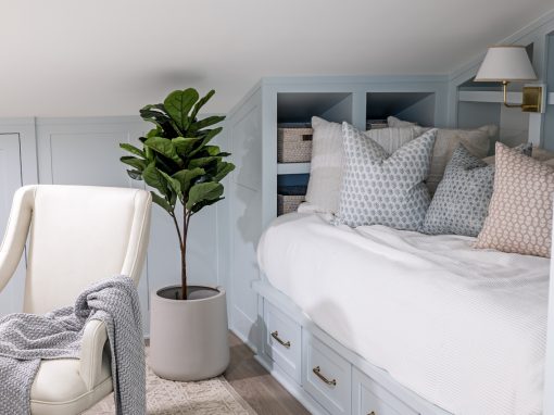 Indian Shores bedroom storage built-in Custom bedroom storage and built-in cabinetry at an Indian Shores beach house